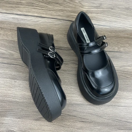 Mary Jane Campus Small Leather Shoes Black Mary