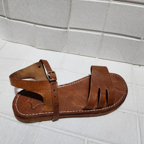 Women’s Buckled Moroccan Leather Summer Flats